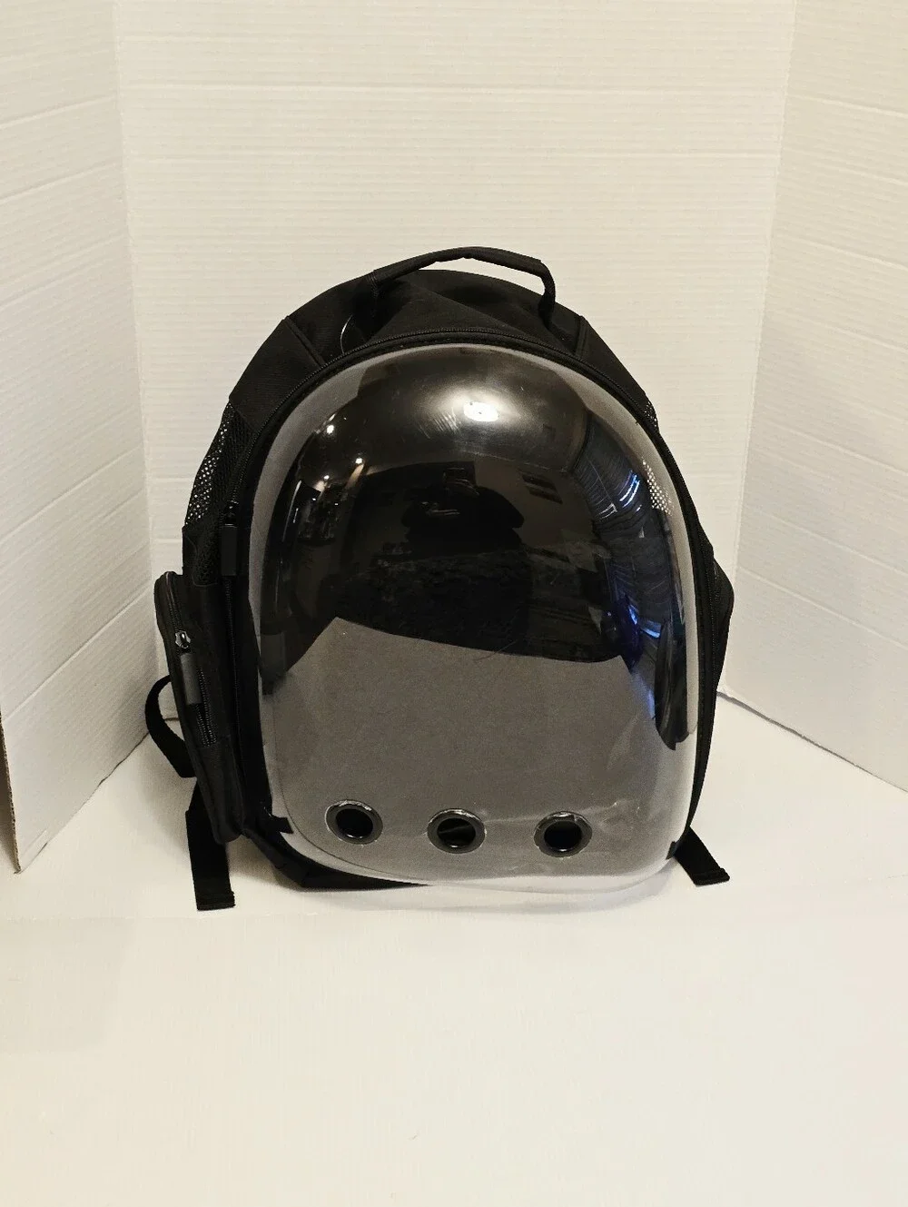 Chewy Frisco Bubble Dog & Cat Backpack Carrier Black